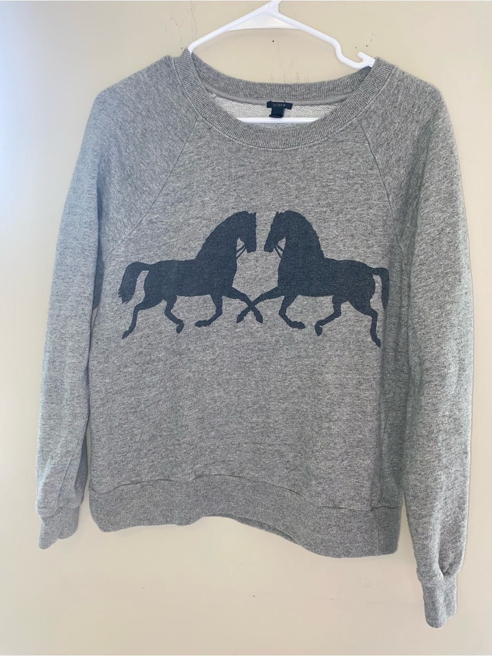 J.Crew Gray Horse Graphic Sweatshirt